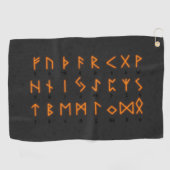 Serviette De Golf Alphabet Runic Viking (Horizontal)