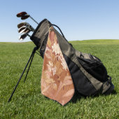 Serviette De Golf Alphonse Mucha Art Nouveau Détail floral (Vert)