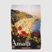Serviette De Golf Amalfi Italie Poster de voyage Graphique d'art (Devant)