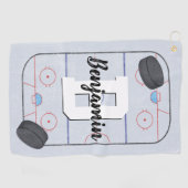 Serviette De Golf Amateurs de hockey sur glace (Horizontal)