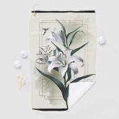 Serviette De Golf Amazon Lily Art - Style or & Scandi (En situation)