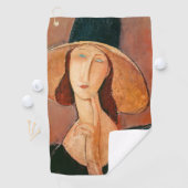 Serviette De Golf Amedeo Modigliani - Jeanne Hebuterne en grand Casq (En situation)