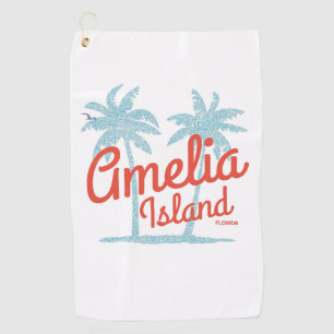 Serviette De Golf Amelia Island Florida Beach Coral Surf Souvenir