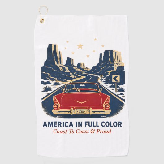 Serviette de golf America In Full Color (Devant)