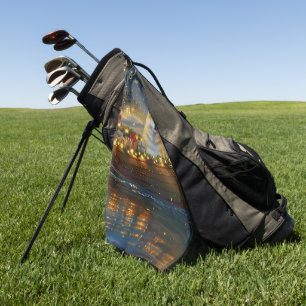 Serviette De Golf American Akita Christmas Festive Voyage