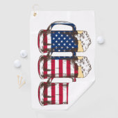 Serviette de golf AMERICAN Beer (En situation)
