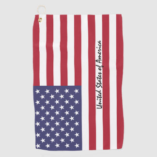 Serviette De Golf American Flag & golf USA états /sports Washington