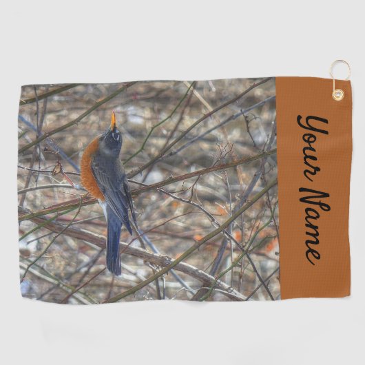 Serviette De Golf American Robin Golf Towel (Horizontal)