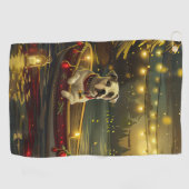 Serviette De Golf American Staffordshire Noël Festival Voyage (Horizontal)