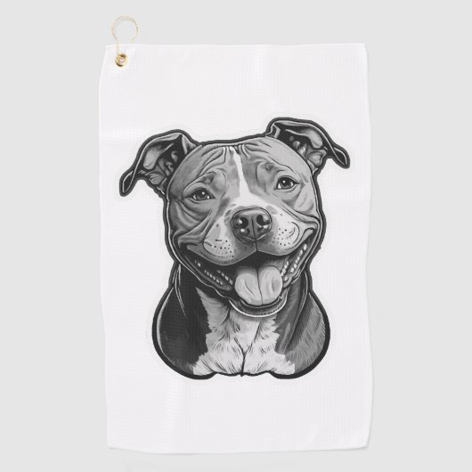 Serviette De Golf American Staffordshire Terrier (Devant)