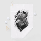 Serviette De Golf American Staffordshire Terrier (En situation)