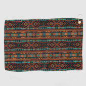 Serviette De Golf Amérindiens Motifs Boho Culture Arts Abstraits (Horizontal)