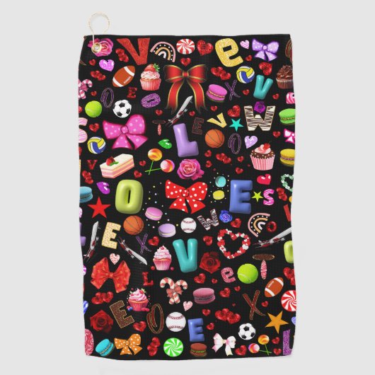 Serviette De Golf Amour (Devant)