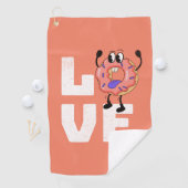 Serviette De Golf Amour de Donut (En situation)