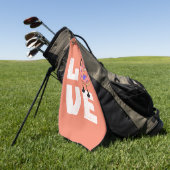 Serviette De Golf Amour de Donut (Vert)