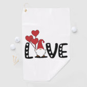 Serviette De Golf Amour Gnome Valentines (En situation)