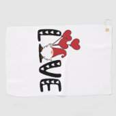 Serviette De Golf Amour Gnome Valentines (Horizontal)