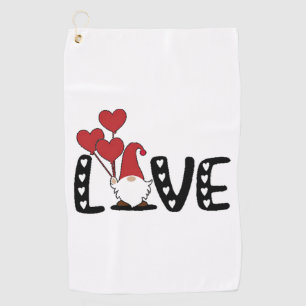 Serviette De Golf Amour Gnome Valentines