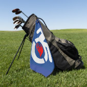 Serviette De Golf Amour Handicap (Vert)