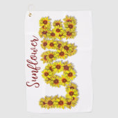 Serviette de golf Amour Tournesol (Devant)