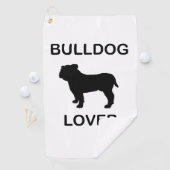 Serviette De Golf amoureux de bulldog (En situation)