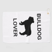 Serviette De Golf amoureux de bulldog (Horizontal)
