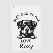 Serviette De Golf Amoureux de Rottweiler (Devant)