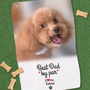 Serviette De Golf Amoureux des chiens Fun Photo Best Papa Par Par Go