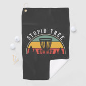 Serviette De Golf Amusant Disc Golf Lover Stupid Tree (En situation)
