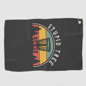 Serviette De Golf Amusant Disc Golf Lover Stupid Tree (Horizontal)