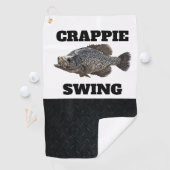 Serviette De Golf Amusant Pêche Crappie Coffee Pun Angler En Plein A (En situation)
