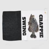 Serviette De Golf Amusant Pêche Crappie Coffee Pun Angler En Plein A (Horizontal)