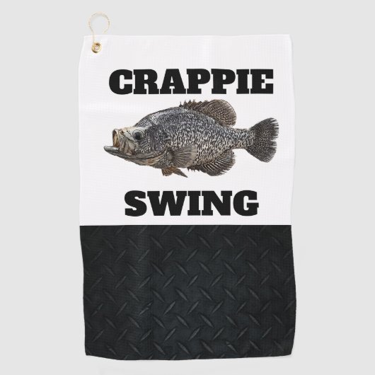Serviette De Golf Amusant Pêche Crappie Coffee Pun Angler En Plein A (Devant)
