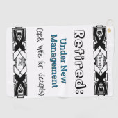 Serviette De Golf Amusante Retraite Plaisanter Fini Célébration du t (Horizontal)