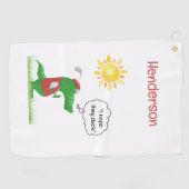 Serviette De Golf Amusants Alligator Golf Towne (Horizontal)