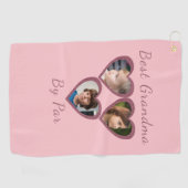 Serviette De Golf Amusants Meilleure grand-mère Par Pink Hearts 3 En (Horizontal)