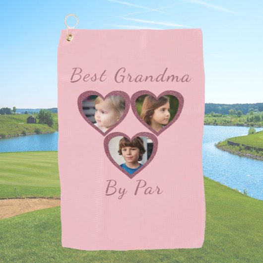 Serviette De Golf Amusants Meilleure grand-mère Par Pink Hearts 3 En