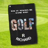 Serviette De Golf Amusement Golf Photo Message Nom du monogramme