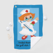 Serviette De Golf Amusement pour l'infirmière retraitée qui aime (En situation)