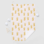 Serviette De Golf Ananas Tropical Blush Gold (En situation)