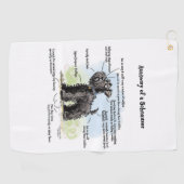 Serviette De Golf Anatomie ilariée d'un schnauzer (Horizontal)