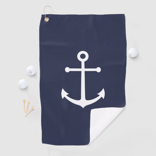 Serviette De Golf Ancre bleue marine (En situation)