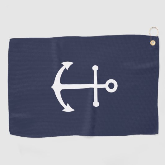Serviette De Golf Ancre bleue marine (Horizontal)