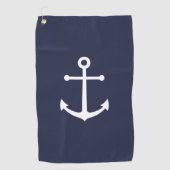 Serviette De Golf Ancre bleue marine (Devant)
