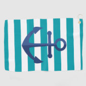 Serviette De Golf Ancre et bandes (Horizontal)