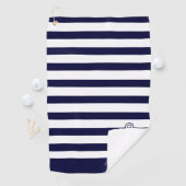 Serviette De Golf Ancre nautique Bleu et Blancs de marine (En situation)