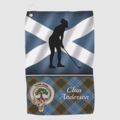 Serviette De Golf Anderson Tartan Golf Personnalisé (pour elle) (Devant)