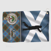Serviette De Golf Anderson Tartan Golf Personnalisé (pour lui) (Horizontal)
