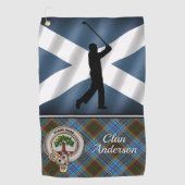 Serviette De Golf Anderson Tartan Golf Personnalisé (pour lui) (Devant)