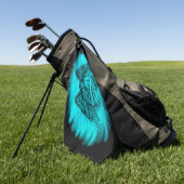 Serviette De Golf Angel Eros en amour, design noir et vert (Vert)